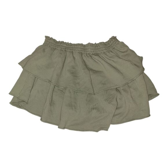 Aerie sage tiered Distressed mini skirt XL - Picture 2 of 7